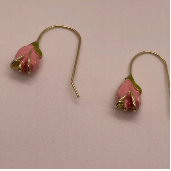 ⭐️❤️ FREE Tulip Floral Flower Hipster Hippie Art Chic Glam Girly Modern Earrings - Picture 3 of 10